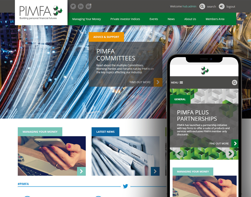PIMFA Website Design by HUB
